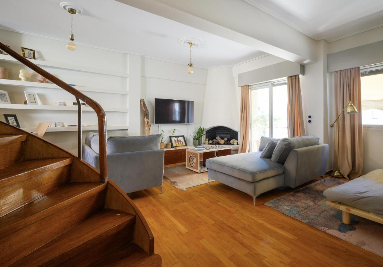 Relaxed Art Deco Maisonette Pagrati Atenas Exterior foto